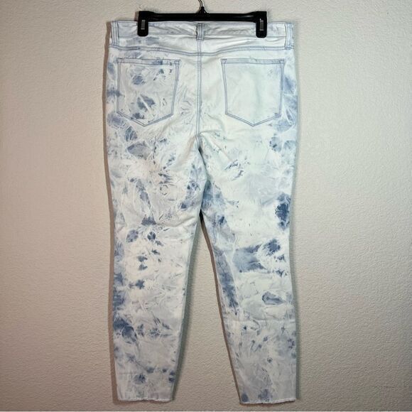 Style & Co Blue Tie Dye Ankle Skinny Jeans Womens Size 14 - Picture 6 of 8